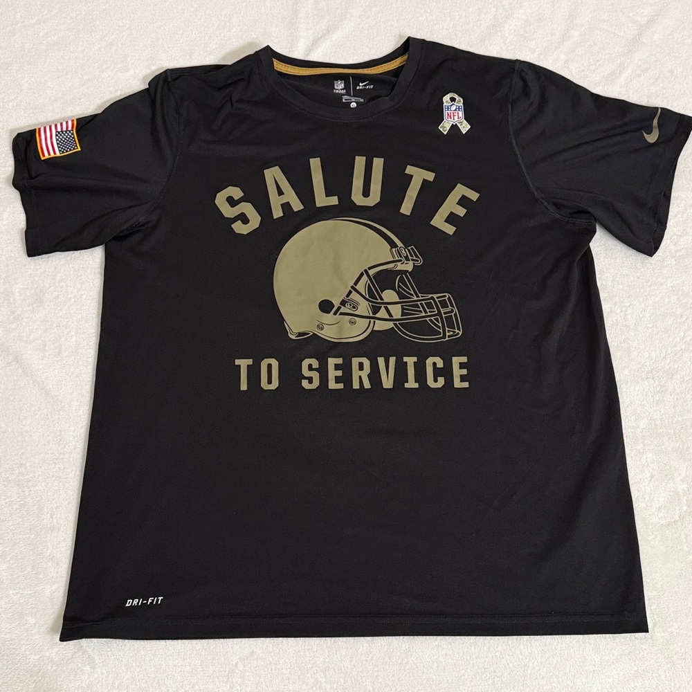 NIKE Dri Fit Cleveland Browns Salute to Service Shirt Mens Extra Large NFL